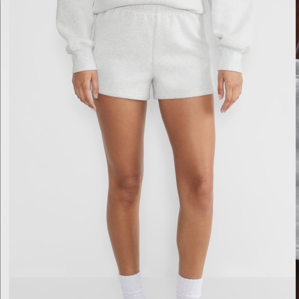 TNA High Waist Light Grey Sweatshort